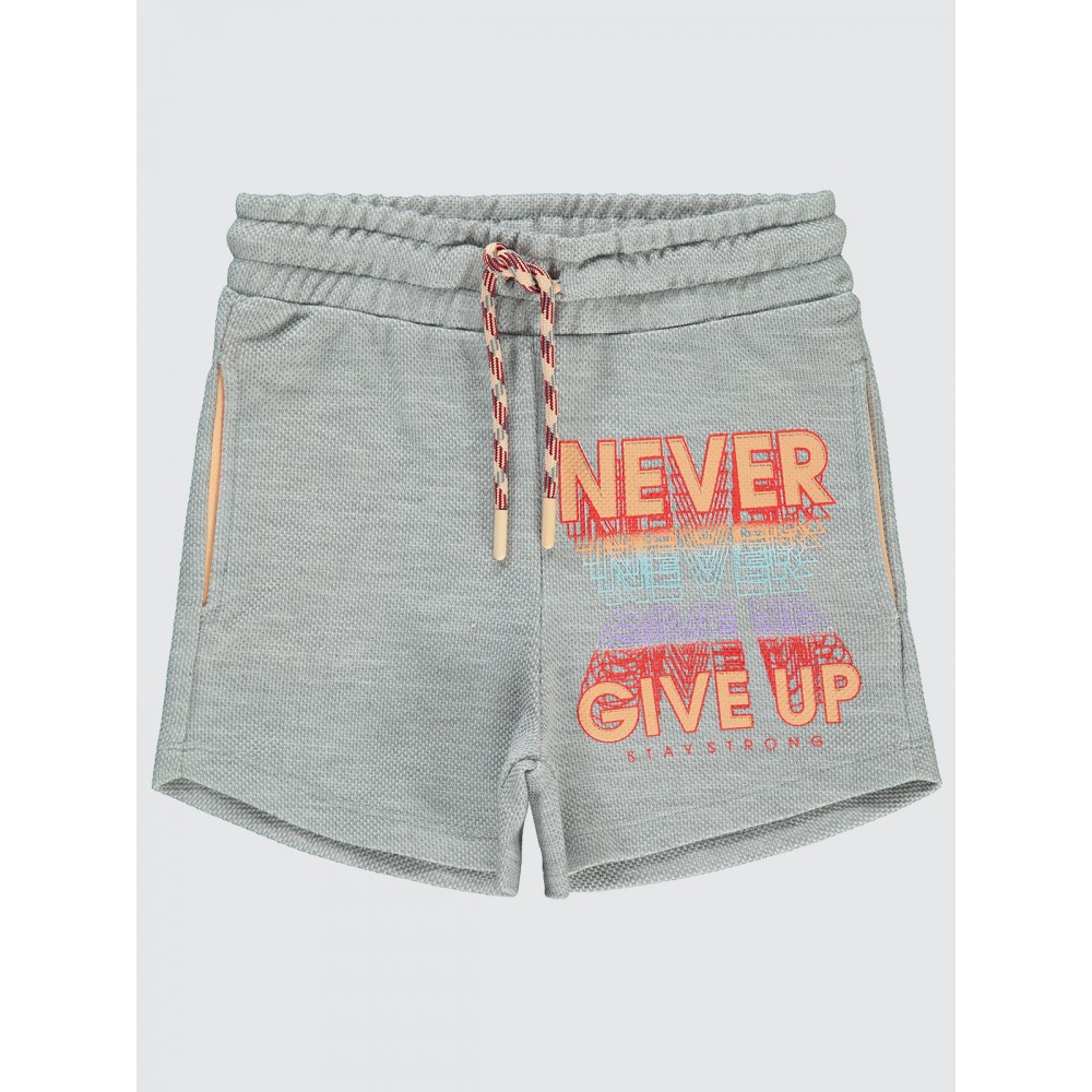 Gray Melange Girls-Shorts Gray Melange Girls-Shorts