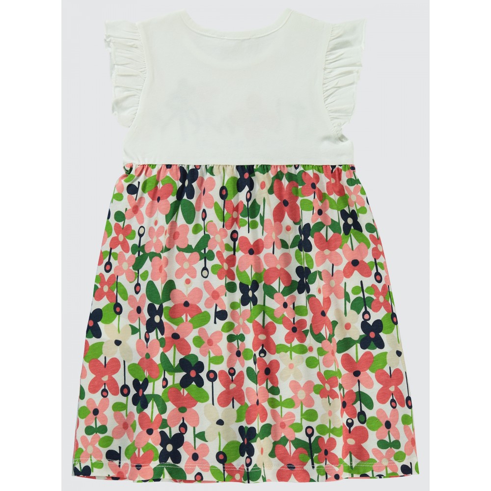 Ecru Girls-Dress and Overall Ecru Girls-Dress and Overall