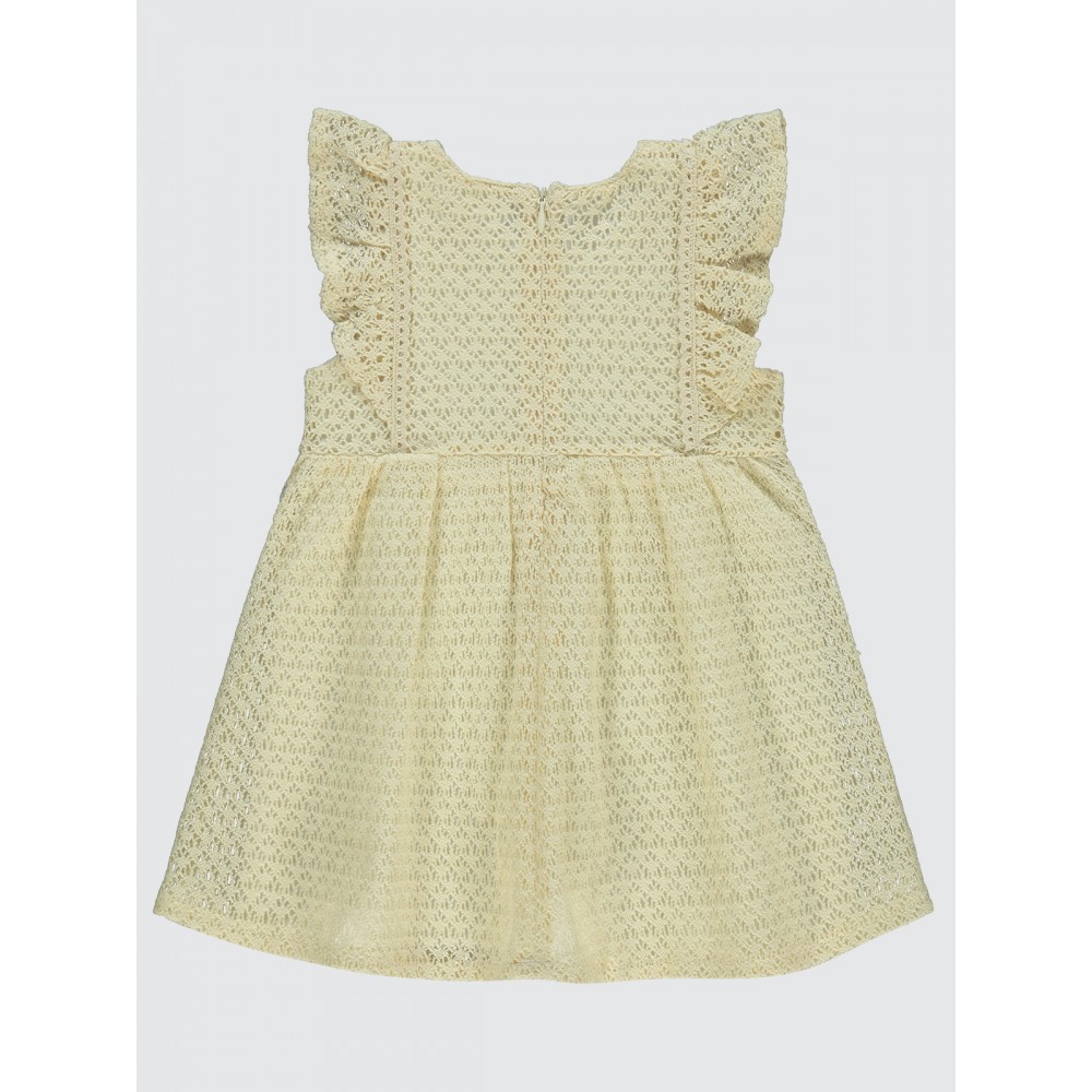 Ecru Baby-Dress and Overall Ecru Baby-Dress and Overall