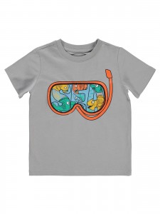 Gray Boys-T-Shirt