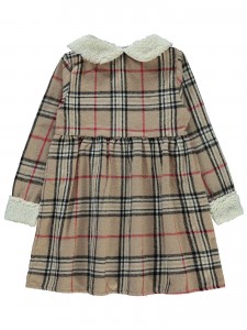 Beige Girls-Dress and Overall