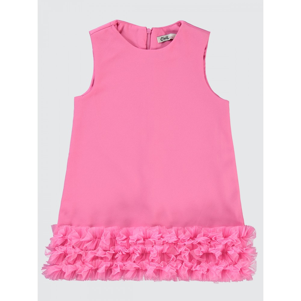 Fuchsia Girls-Dress and Overall Fuchsia Girls-Dress and Overall