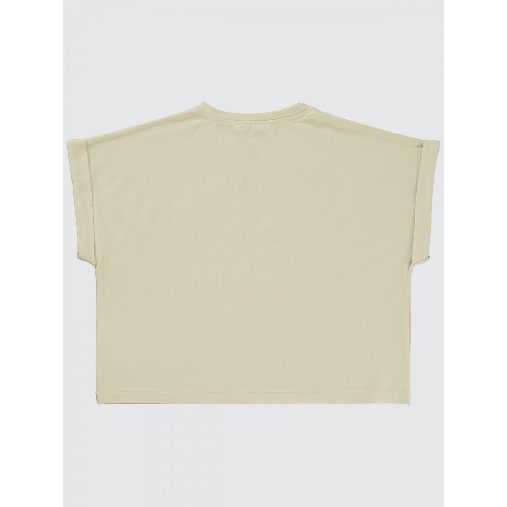 Beige Girls-T-Shirt Beige Girls-T-Shirt