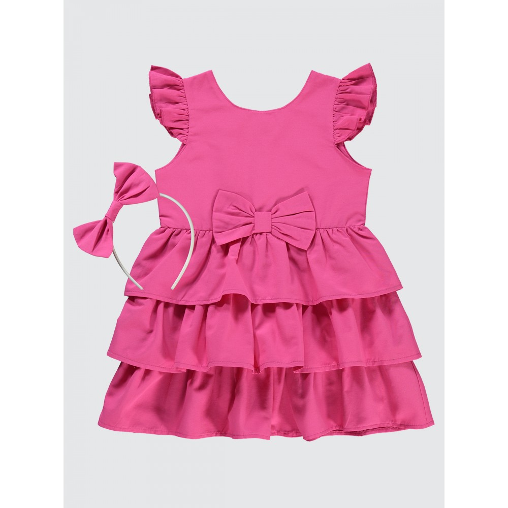 Fuchsia Girls-Dress and Overall Fuchsia Girls-Dress and Overall