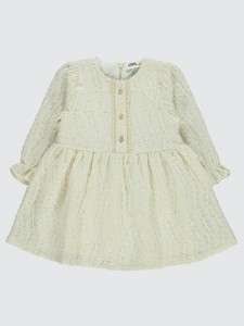 Ecru Baby-Dress and Overall