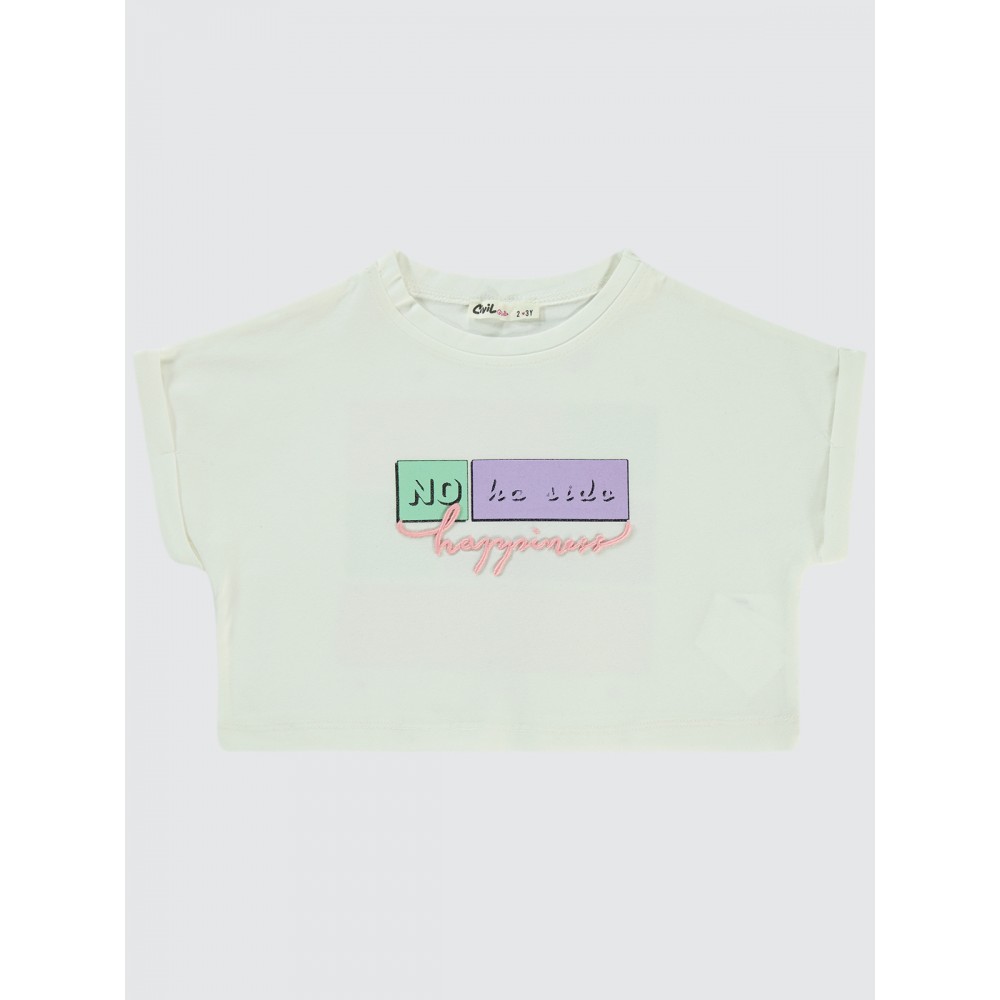 Ecru Girls-T-Shirt Ecru Girls-T-Shirt