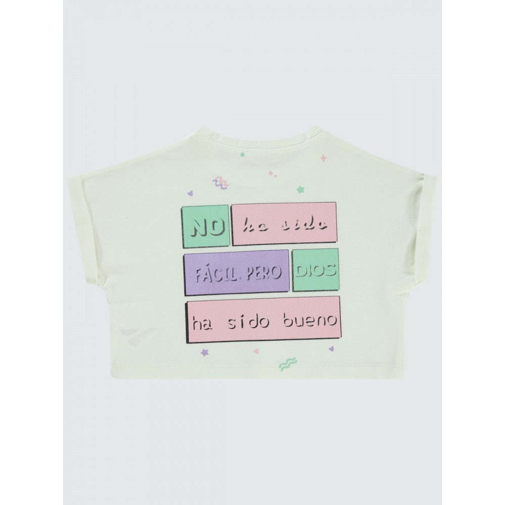 Ecru Girls-T-Shirt Ecru Girls-T-Shirt