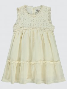 Beige Girls-Dress and Overall