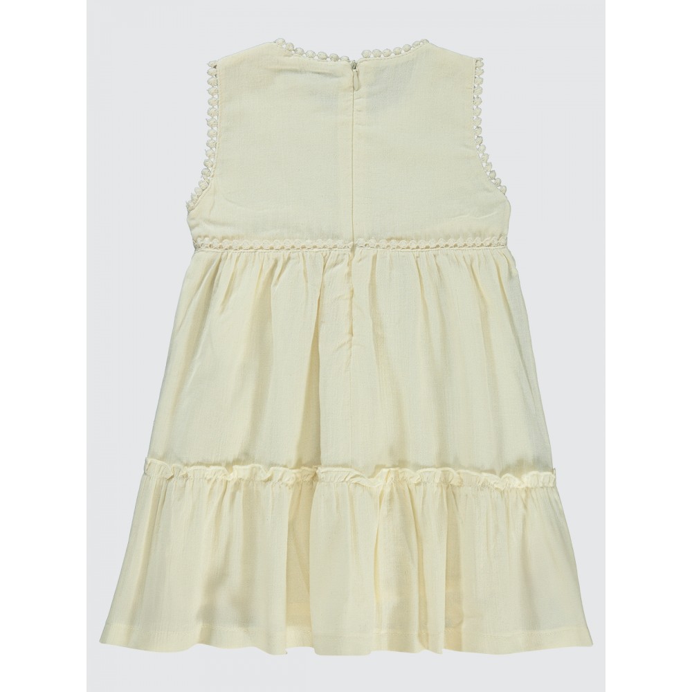 Beige Girls-Dress and Overall Beige Girls-Dress and Overall