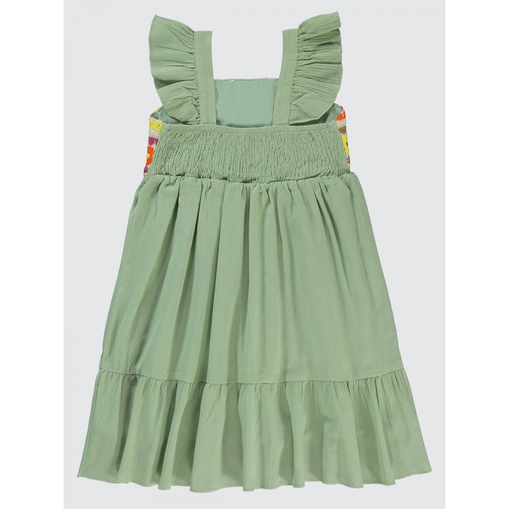 Green Almond Girls-Dress and Overall Green Almond Girls-Dress and Overall