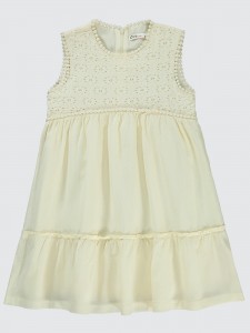 Beige Girls-Dress and Overall