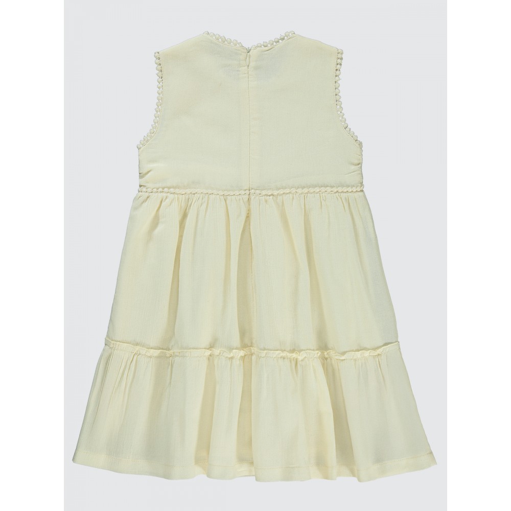 Beige Girls-Dress and Overall Beige Girls-Dress and Overall