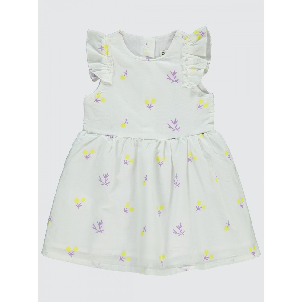 Ecru Girls-Dress and Overall Ecru Girls-Dress and Overall