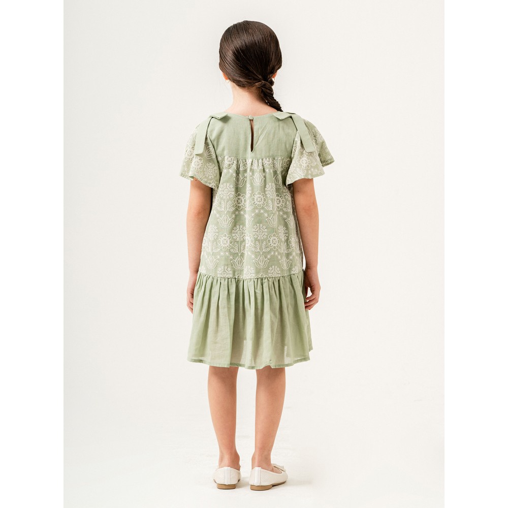 Green Girls-Dress and Overall Green Girls-Dress and Overall