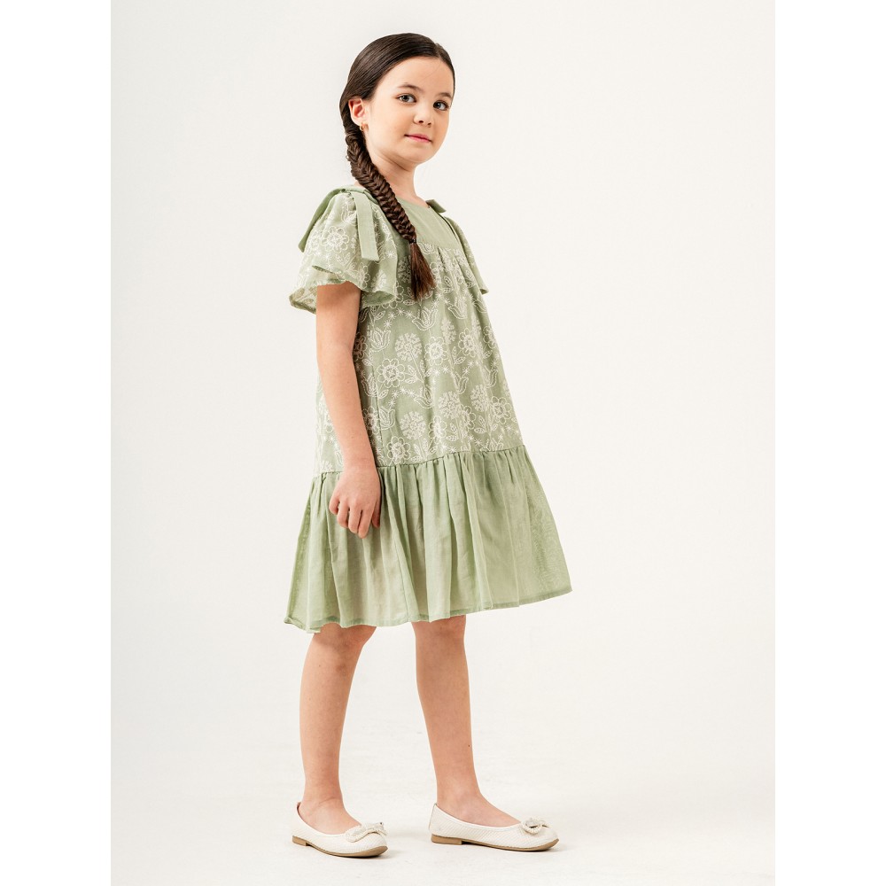 Green Girls-Dress and Overall Green Girls-Dress and Overall