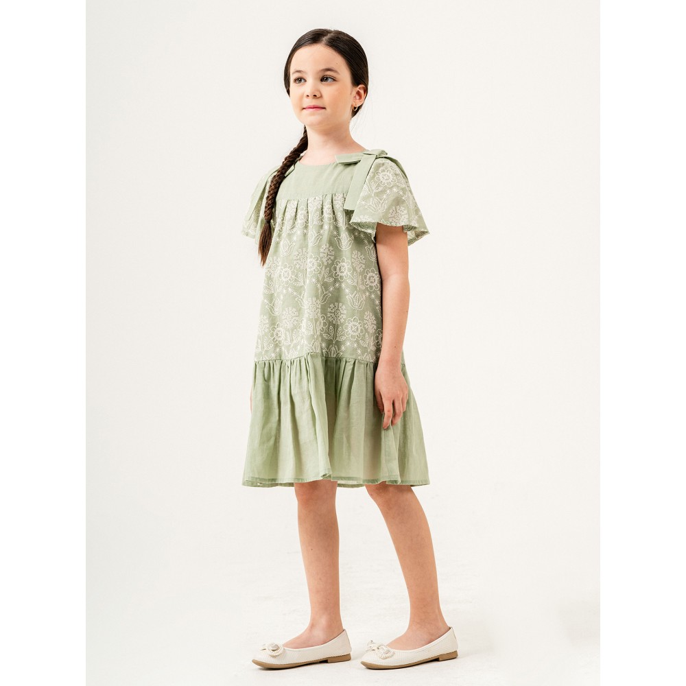 Green Girls-Dress and Overall Green Girls-Dress and Overall