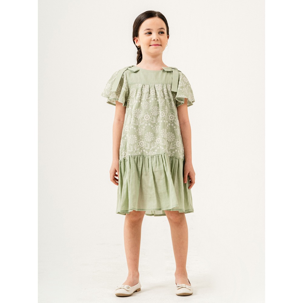 Green Girls-Dress and Overall Green Girls-Dress and Overall