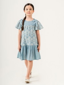 Blue Girls-Dress and Overall