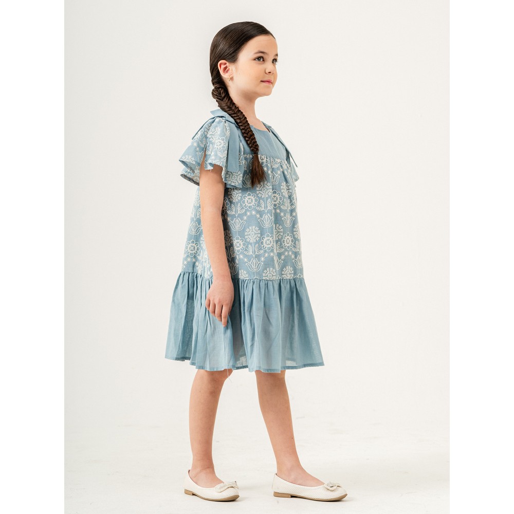 Blue Girls-Dress and Overall Blue Girls-Dress and Overall