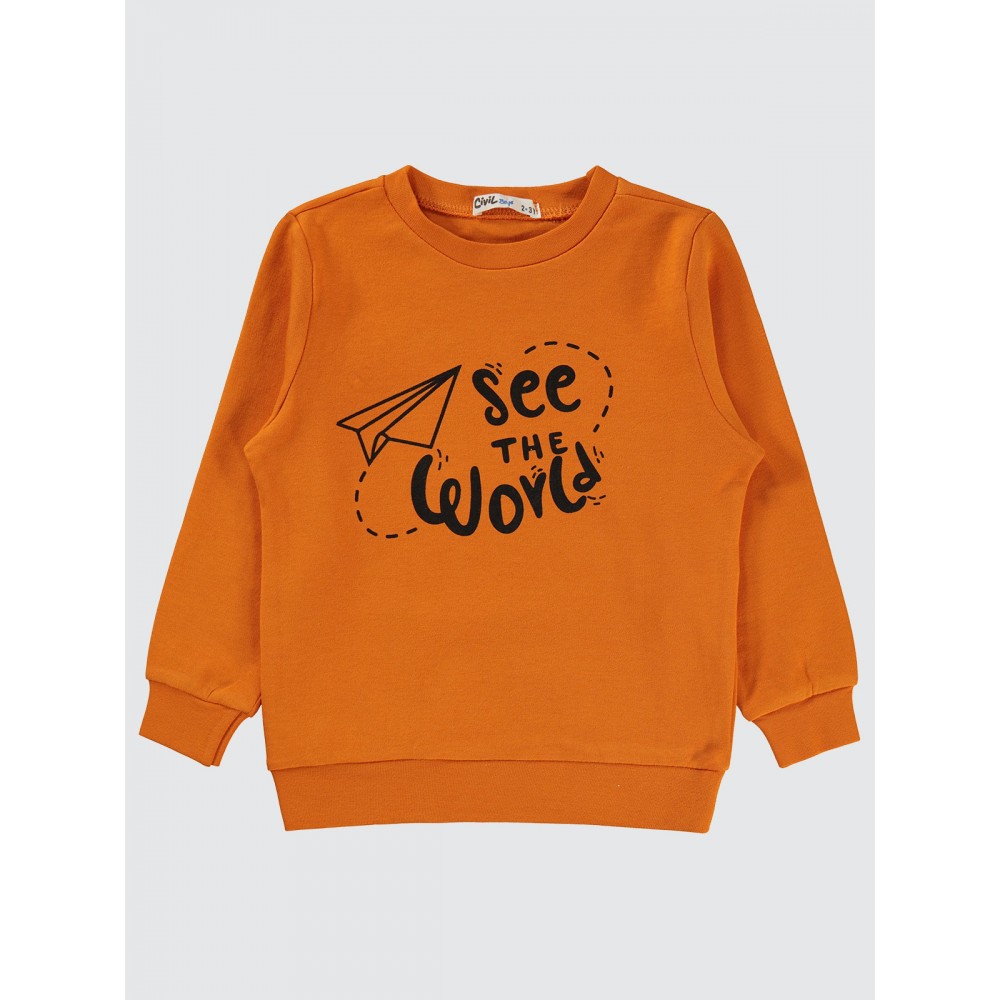 Dark Orange Boys-Sweatshirt Dark Orange Boys-Sweatshirt
