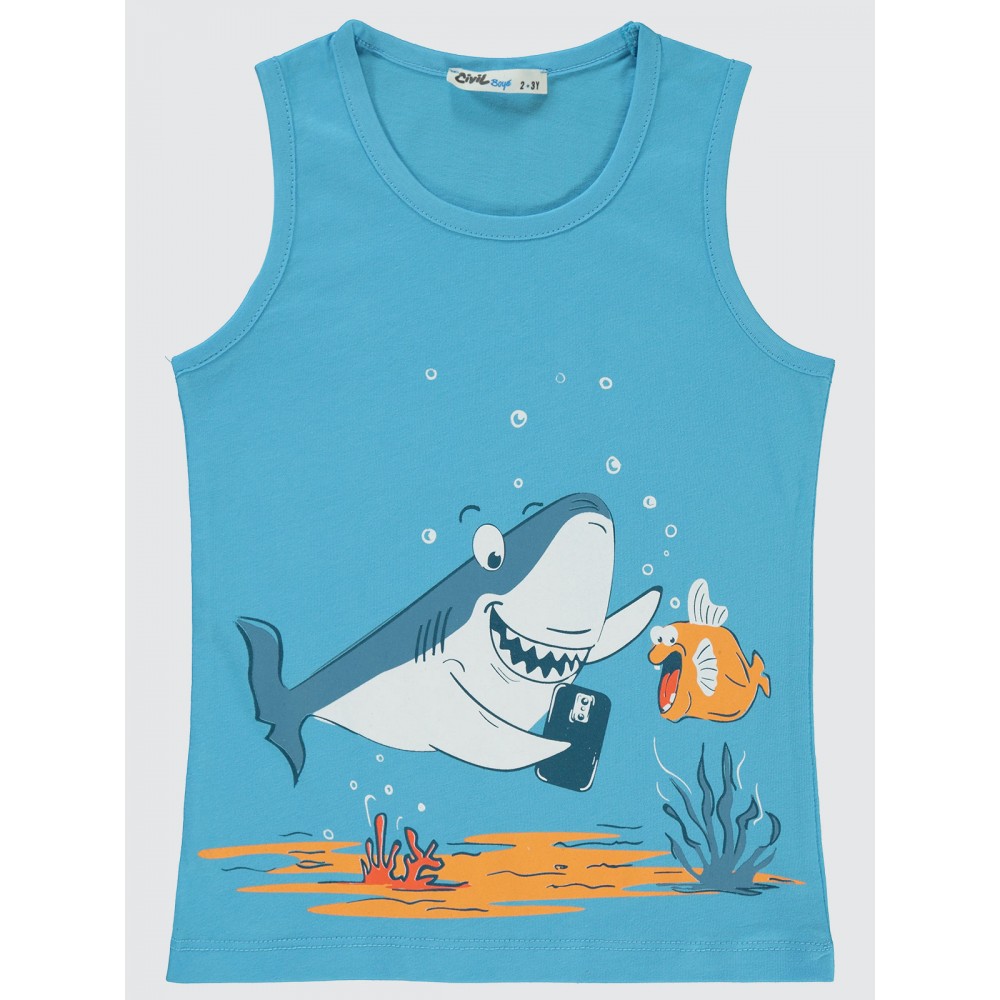 Turquoise Boys-T-Shirt Turquoise Boys-T-Shirt