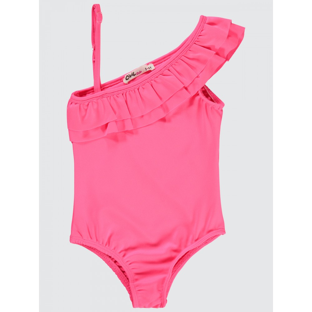 Neon Pink Girls-Swimsuit Neon Pink Girls-Swimsuit