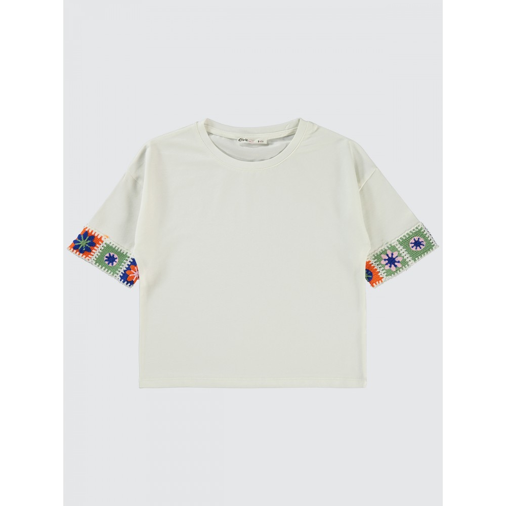 Ecru Girls-T-Shirt Ecru Girls-T-Shirt