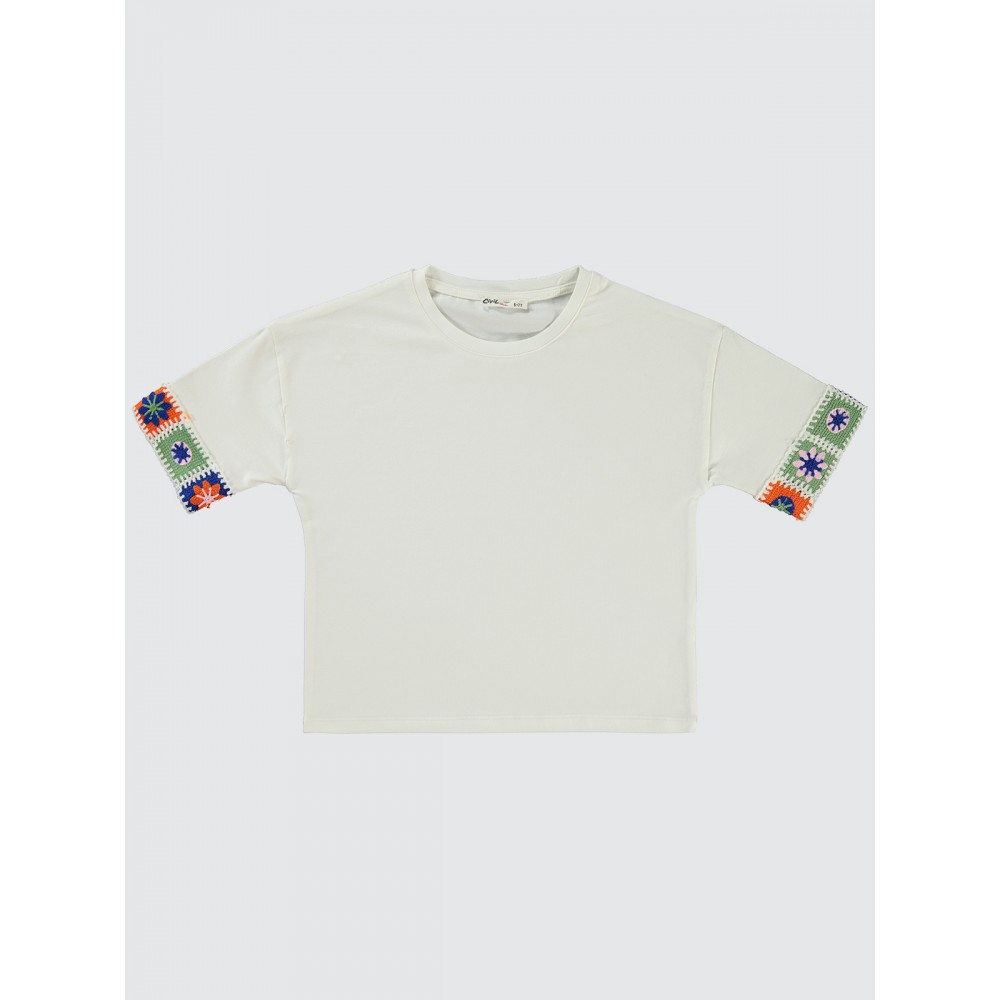 Ecru Girls-T-Shirt Ecru Girls-T-Shirt
