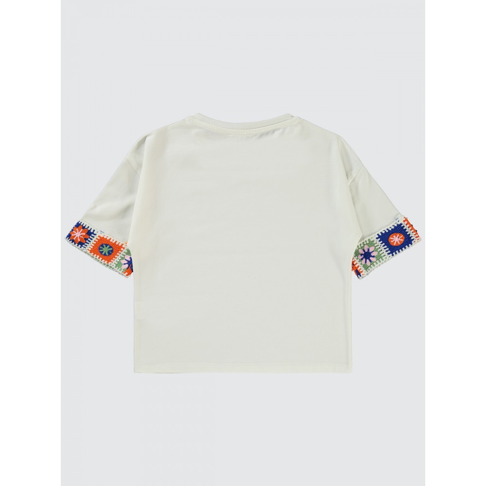 Ecru Girls-T-Shirt Ecru Girls-T-Shirt