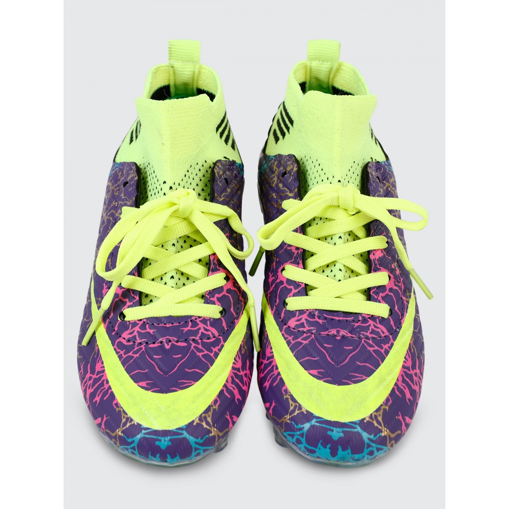 Purple-Yellow Boys-Soccer Shoes Purple-Yellow Boys-Soccer Shoes