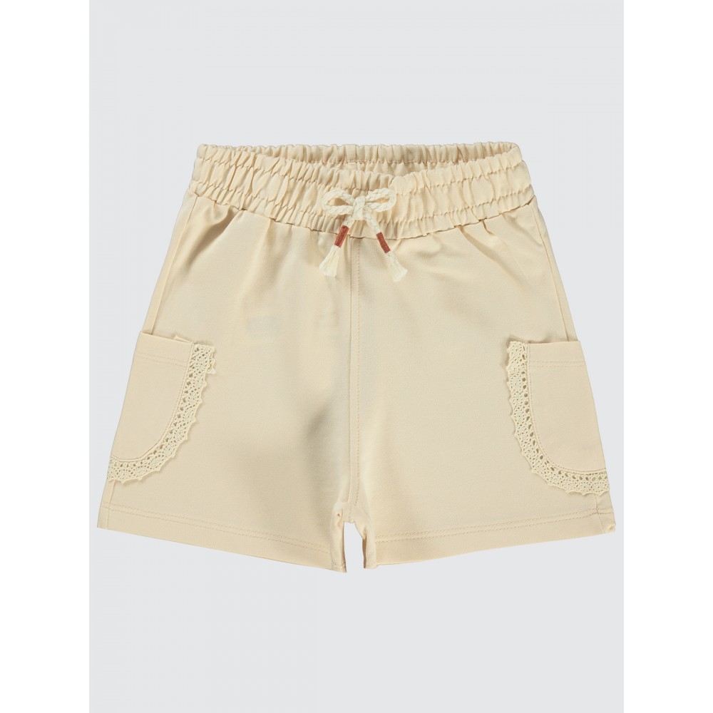 Beige Girls-Shorts Beige Girls-Shorts