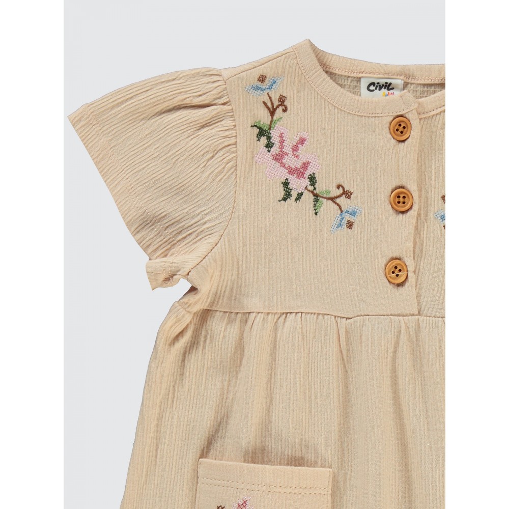 Beige Baby-Dress and Overall Beige Baby-Dress and Overall