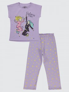 Digital Lavender Girls-Pajama Set