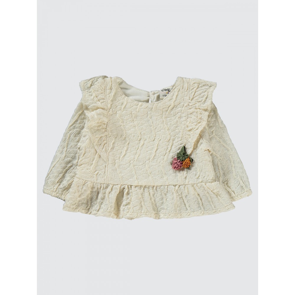 Ecru-Dusty Rose Baby-Set Ecru-Dusty Rose Baby-Set