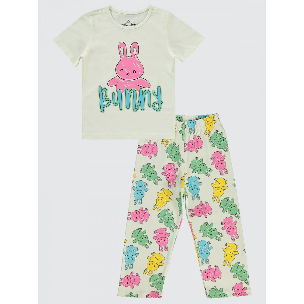 Ecru Girls-Pajama Set Ecru Girls-Pajama Set