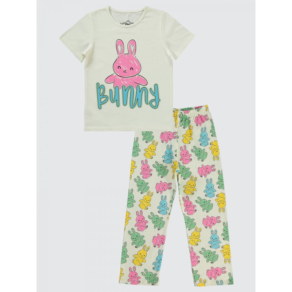 Ecru Girls-Pajama Set Ecru Girls-Pajama Set