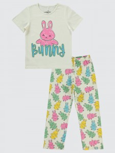 Ecru Girls-Pajama Set