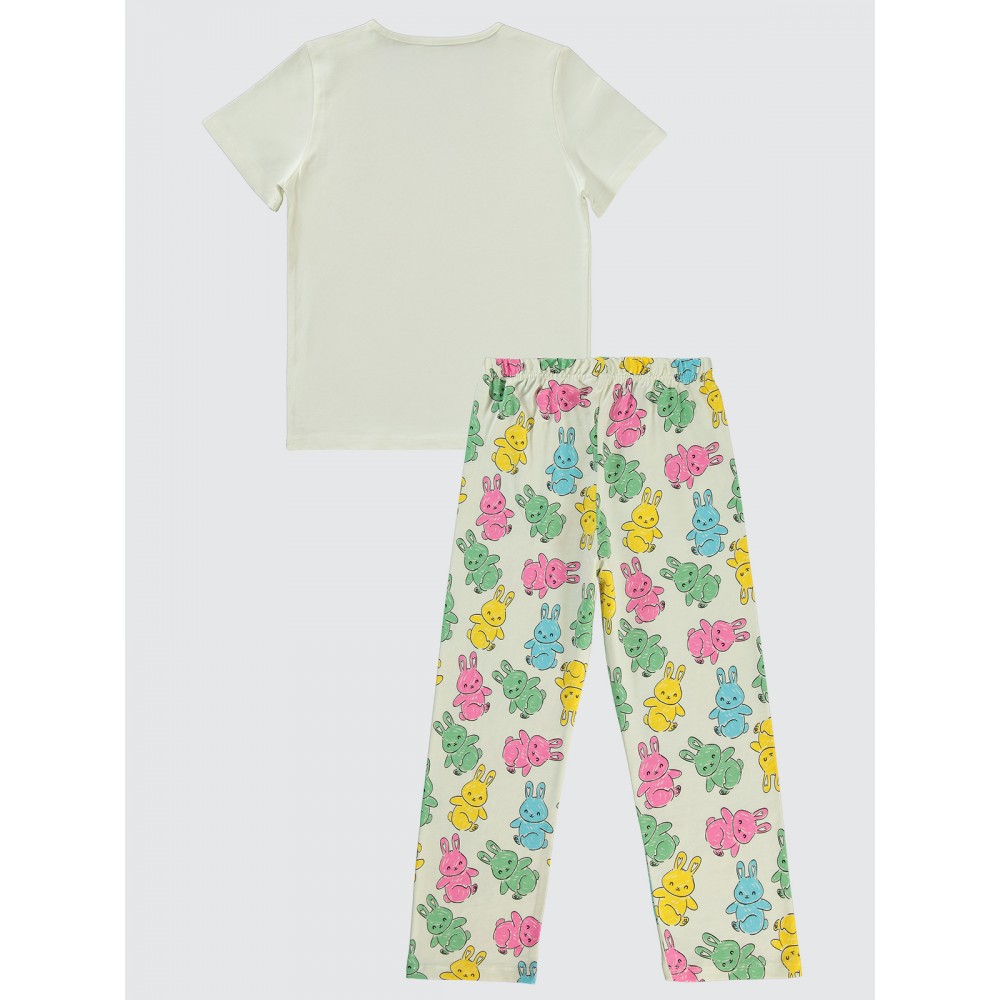 Ecru Girls-Pajama Set Ecru Girls-Pajama Set