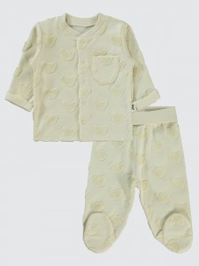 Stone Color Baby-Pajama Set