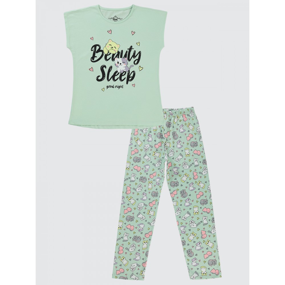 Bio Mint Girls Pajama Set Bio Mint Girls Pajama Set