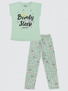 Bio Mint Girls Pajama Set