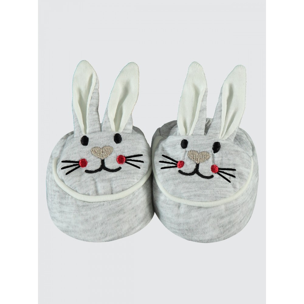 Gray Baby-Baby Booties Gray Baby-Baby Booties