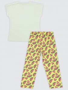 Light Yellow Girls-Pajama Set