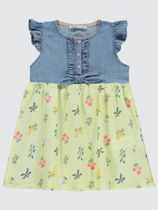 Blue-Yellow Girls-Dress and Overall