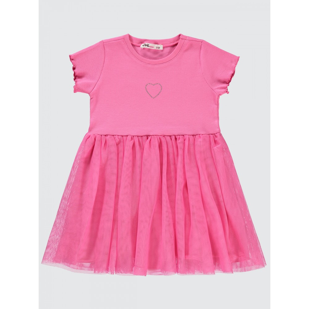 Fuchsia Girls-Dress and Overall Fuchsia Girls-Dress and Overall