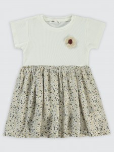 Beige Girls-Dress and Overall