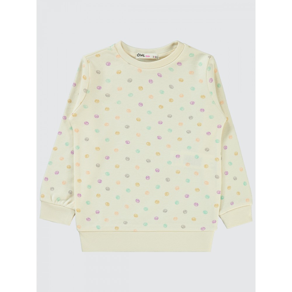 Ecru Girls-Sweatshirt Ecru Girls-Sweatshirt