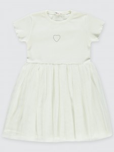 Ecru Girls-Dress and Overall