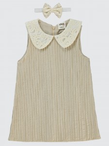 Beige Baby-Dress and Overall