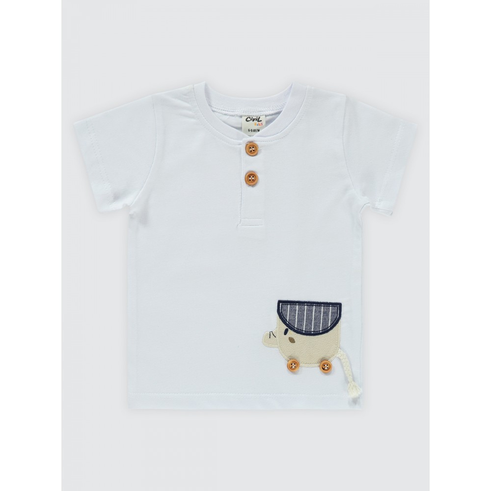 Ecru-Navy Baby-Set Ecru-Navy Baby-Set